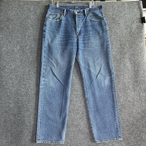 Levi's 550 Relaxed Fit 36x32 Blue Jeans Classic Denim Work Stone Wash - Picture 1 of 8